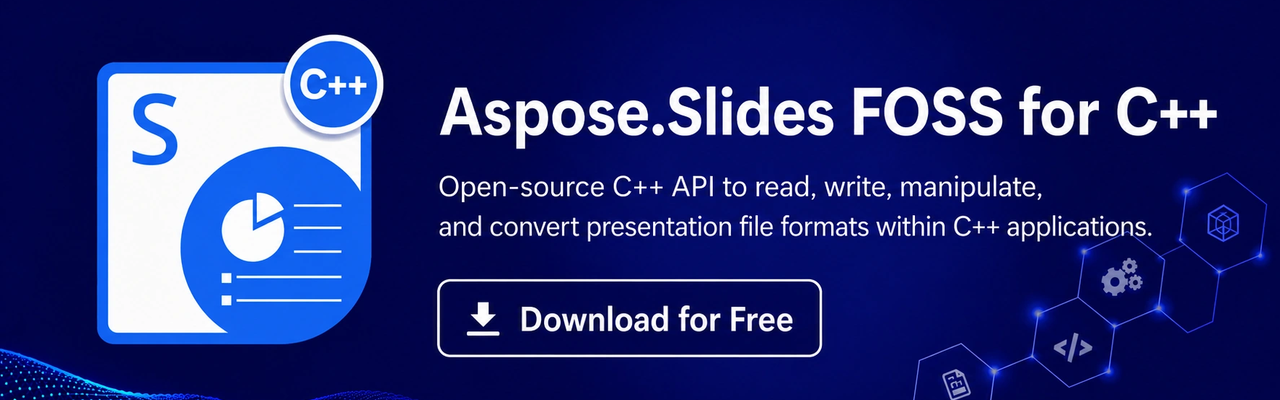 Aspose.Slides FOSS for C++