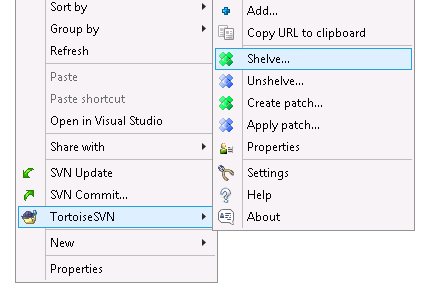 context menu