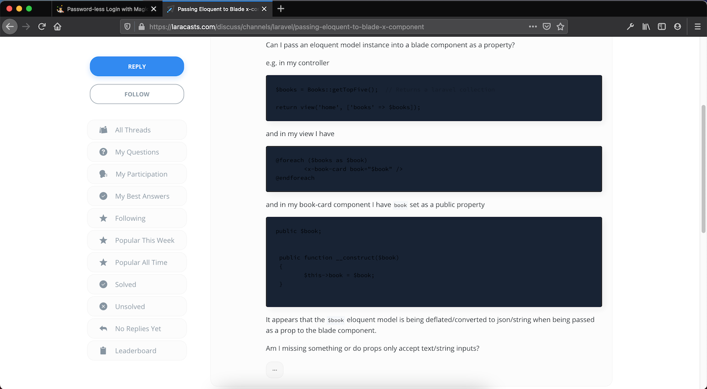 CHROME: laracasts.com