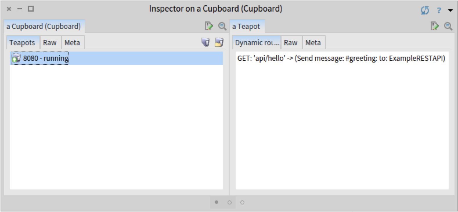 A dynamic route defined from a method