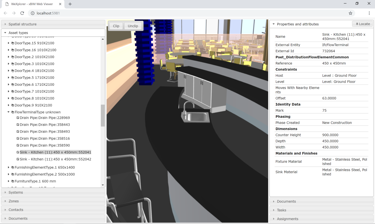 Xbim WebUI WebGL App