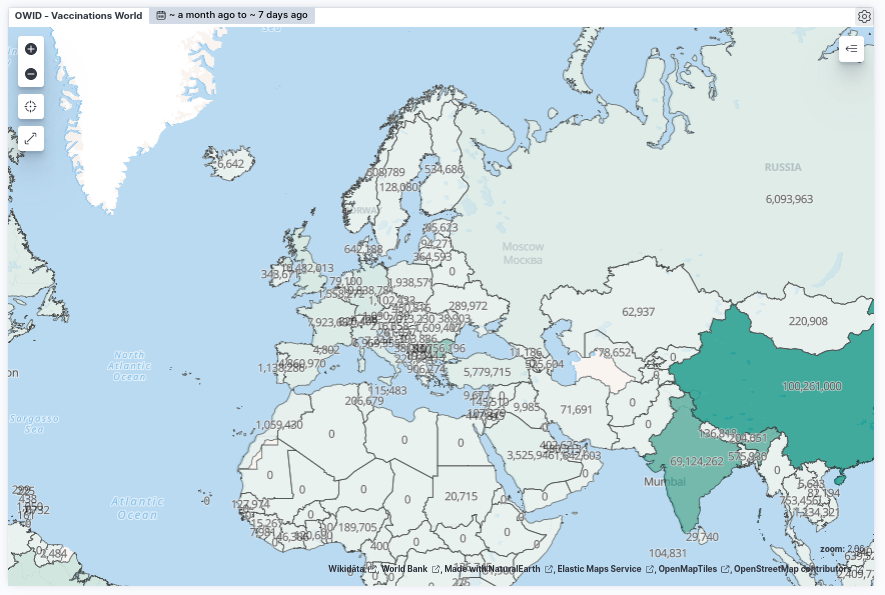 World vaccination map