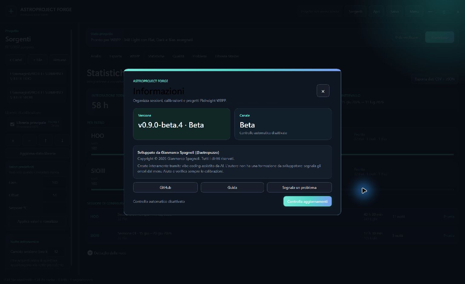 About and support links