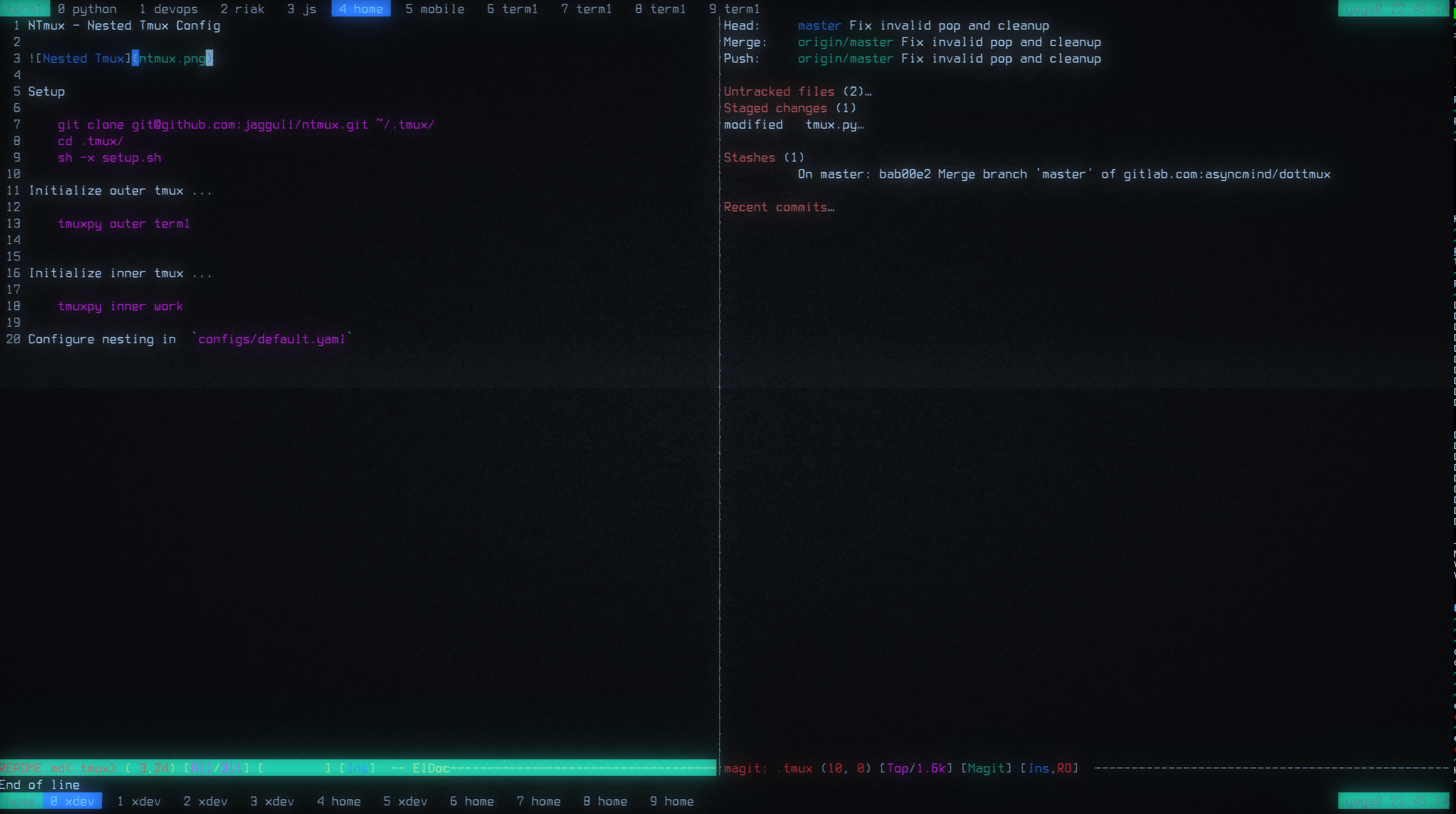 Nested Tmux