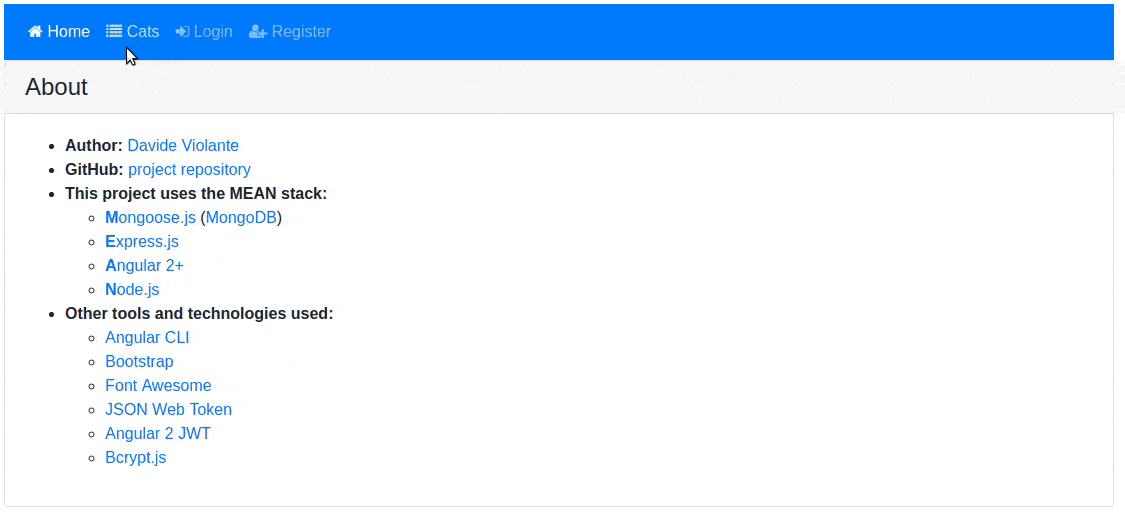 GitHub - atao60/MEAN-Full-Stack: MEAN Full Stack project built using ...