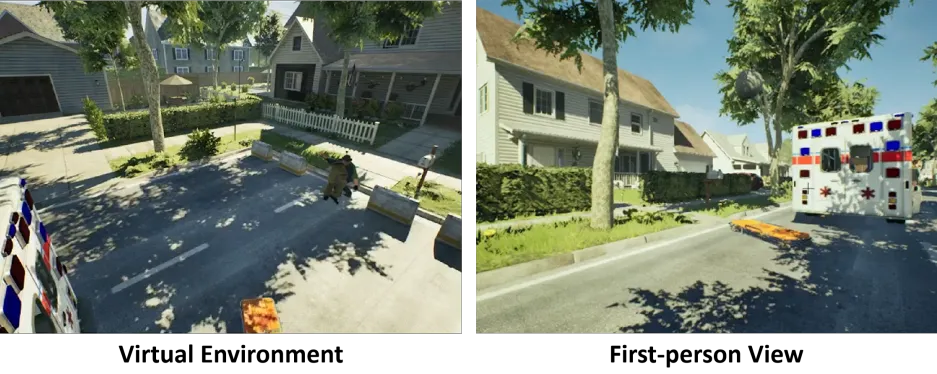 RescueBench simulation environment