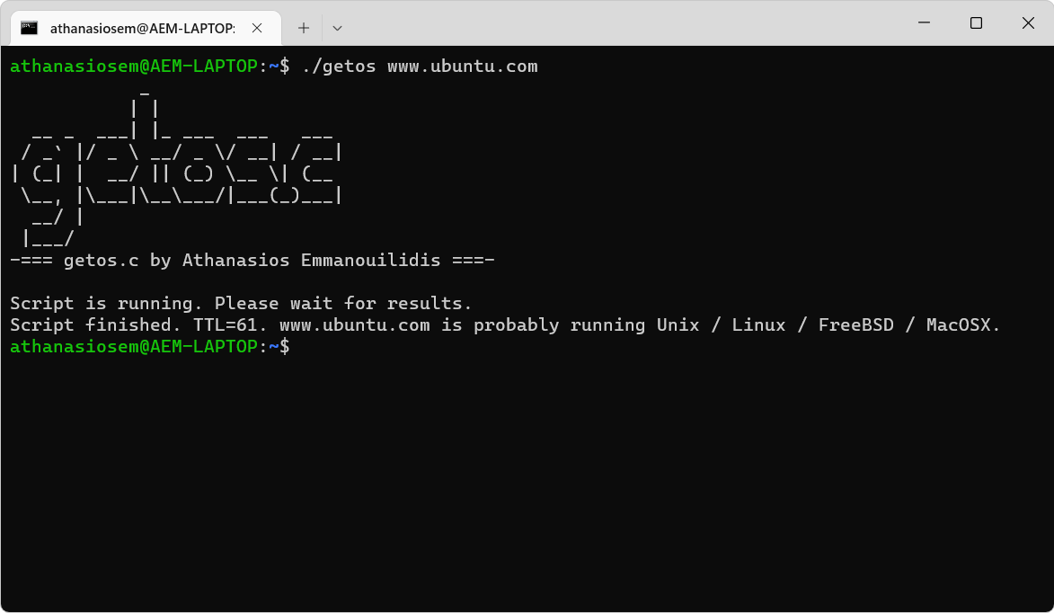 getos.c screenshot