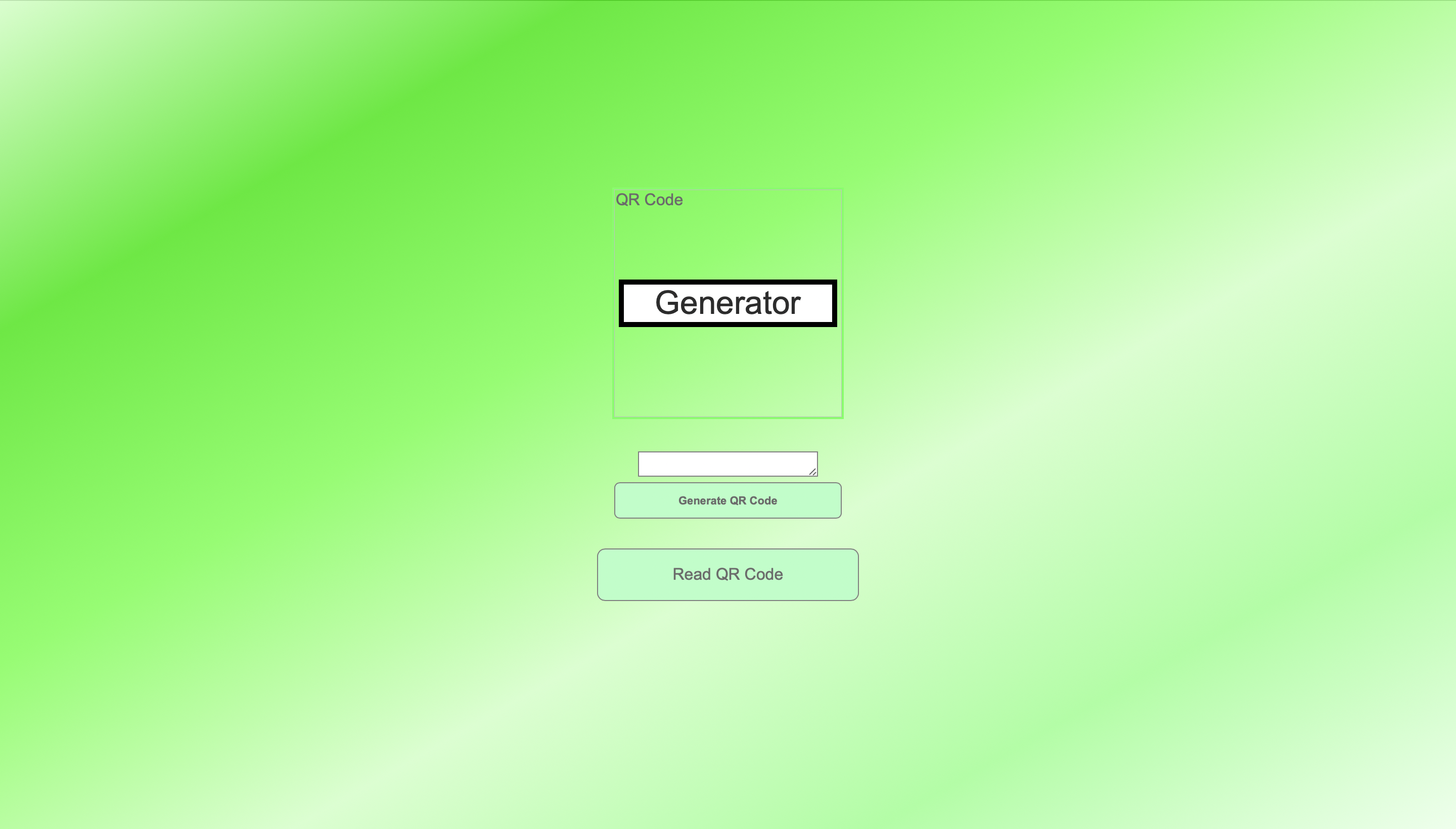 Generate QR Screen