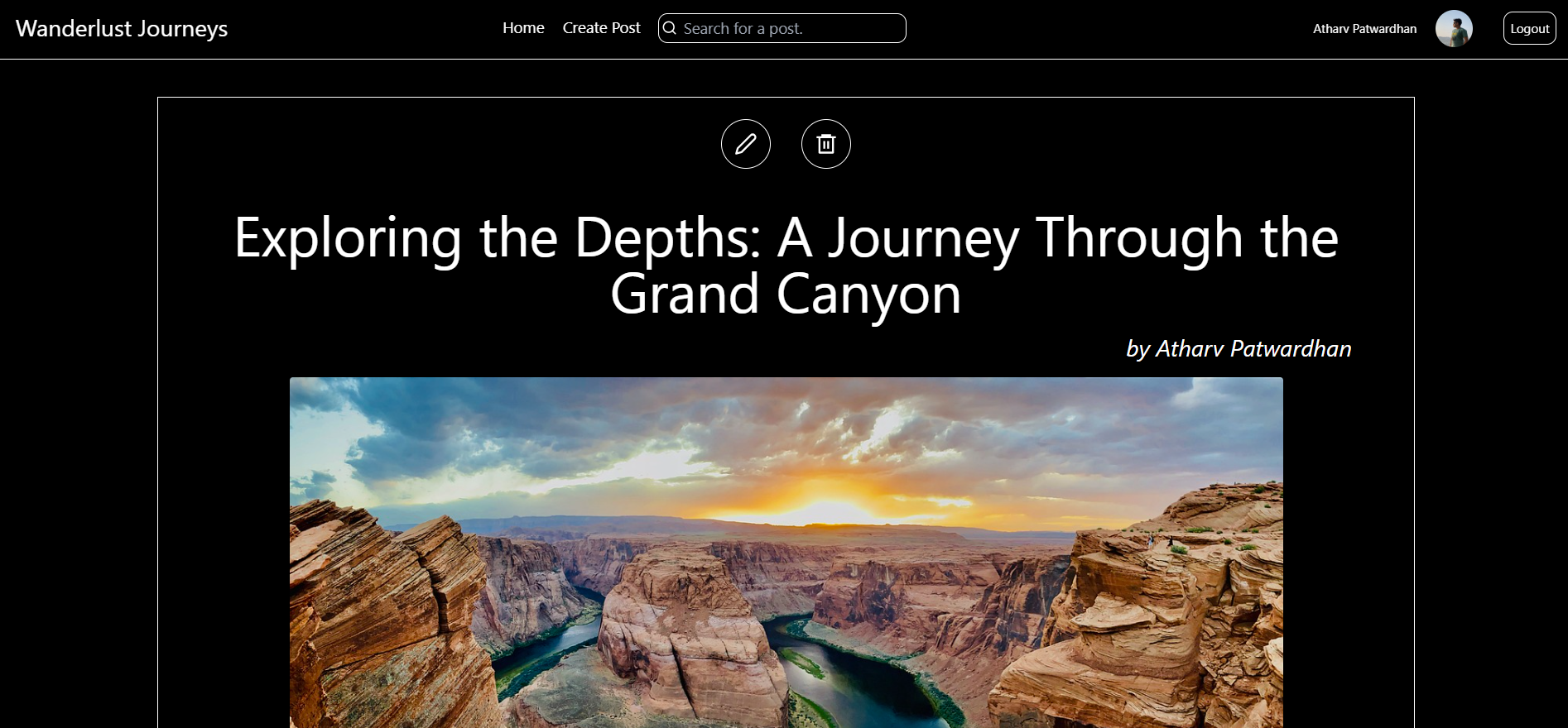 GitHub - atharvpatwardhan/wanderlust-journeys: A MERN stack travel blog ...