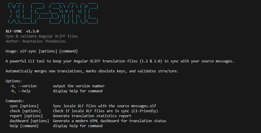 xlf-sync CLI