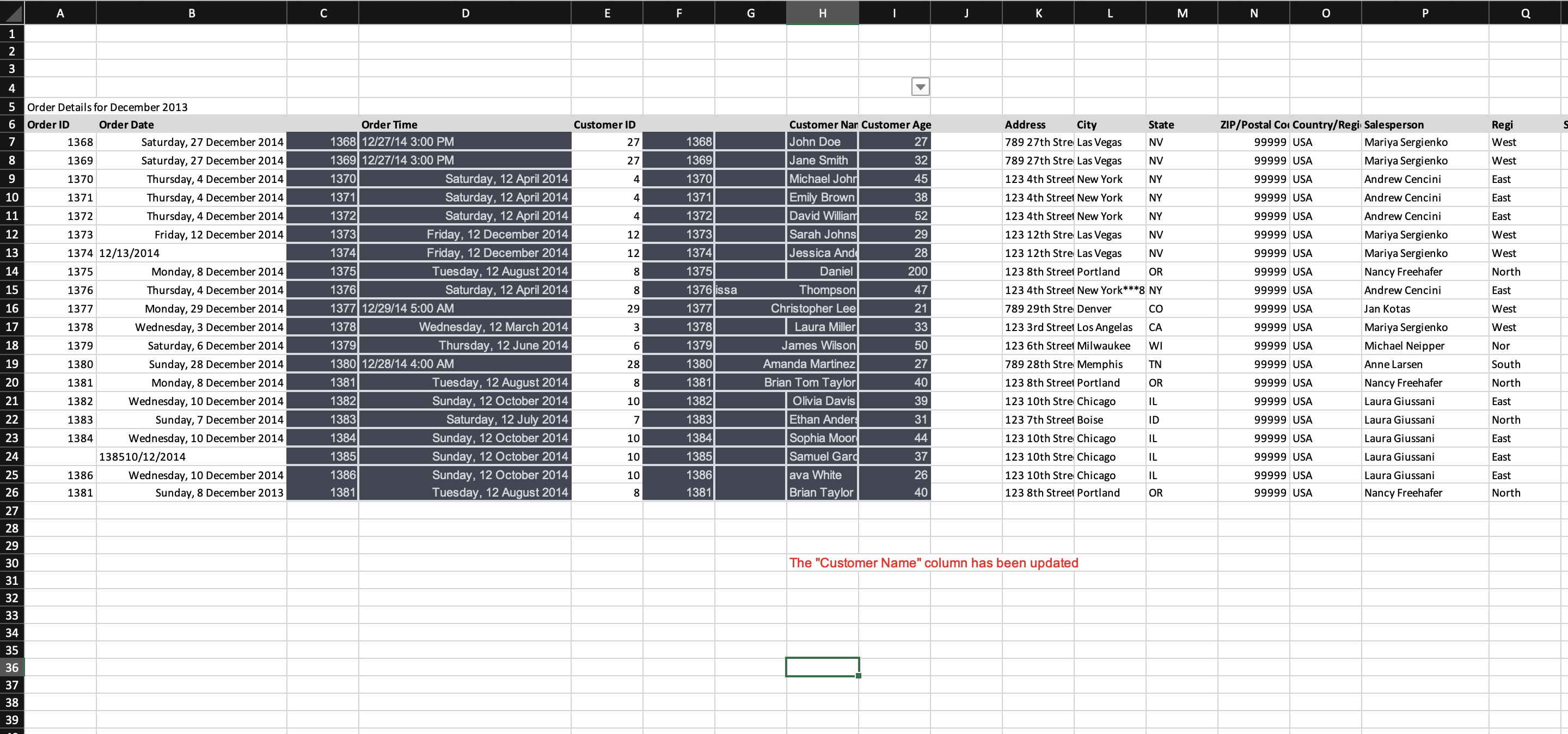 Excel Data Profiling