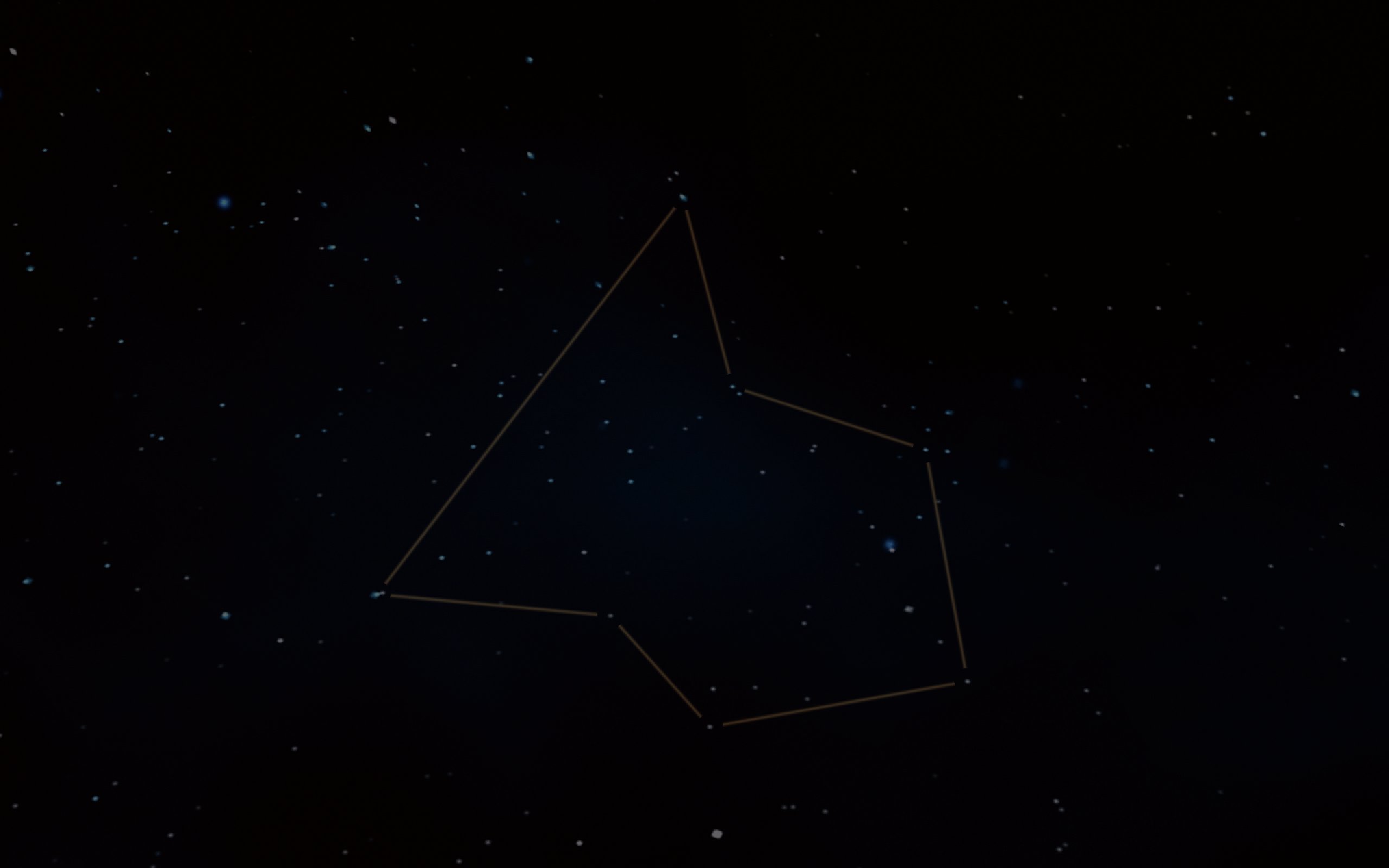 A constellation stands revealed in the night sky