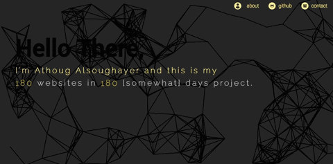 screenshot of project website