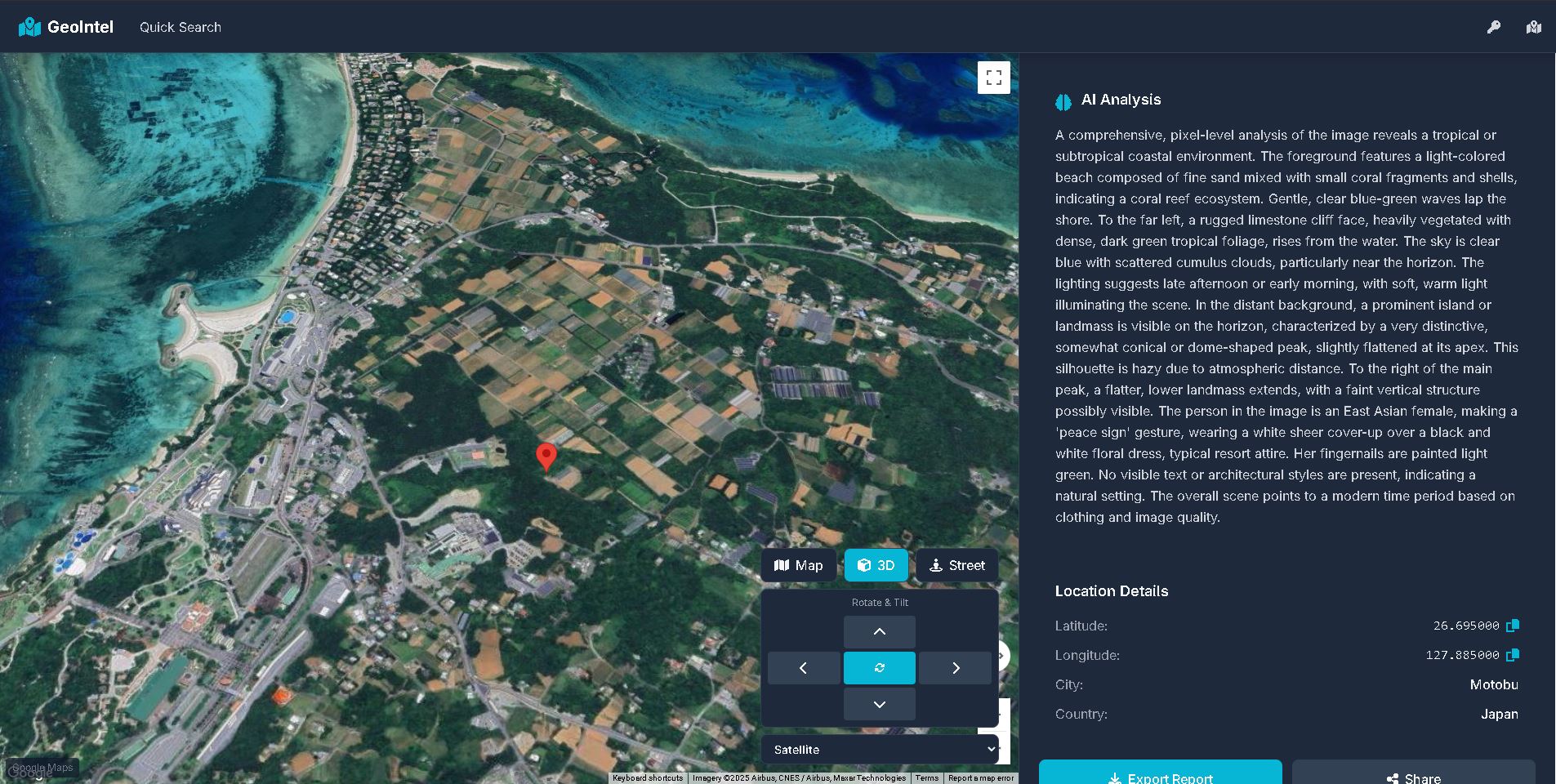 GeoIntel Web Interface