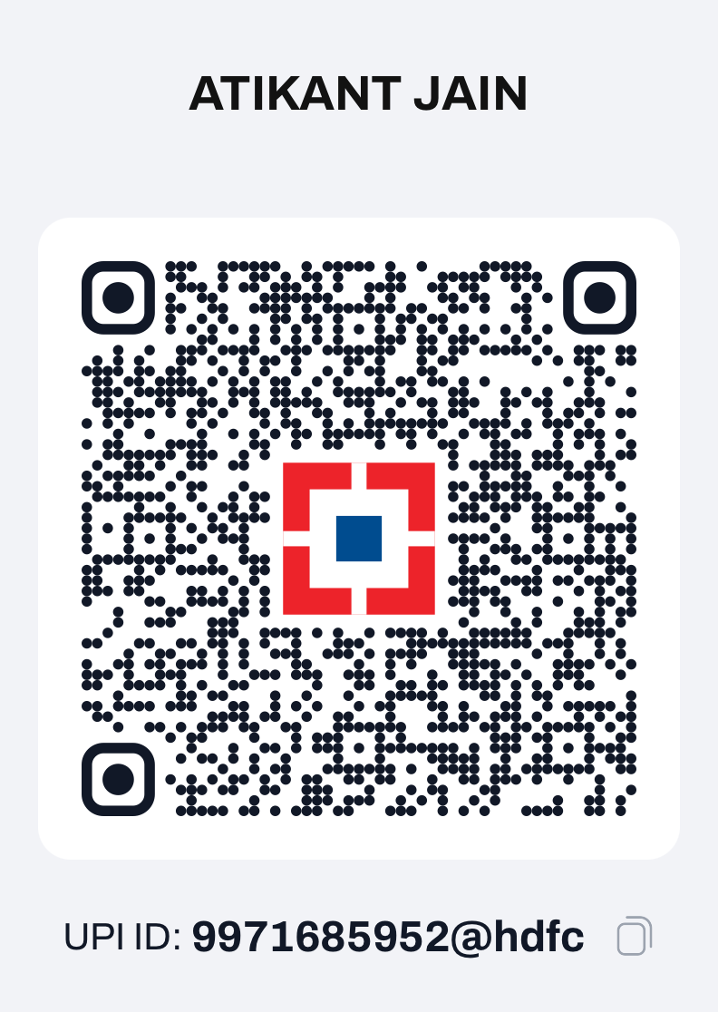 UPI QR Code for Atikant Jain
