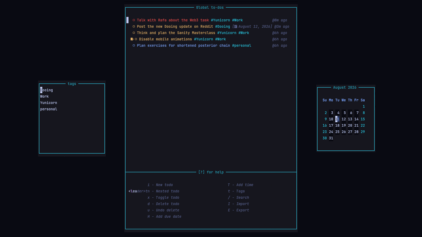 Dooing classic UI