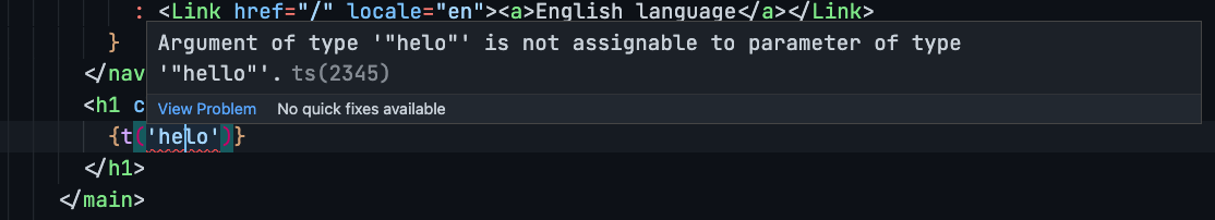 vscode screenshot of missing translation yielding warning