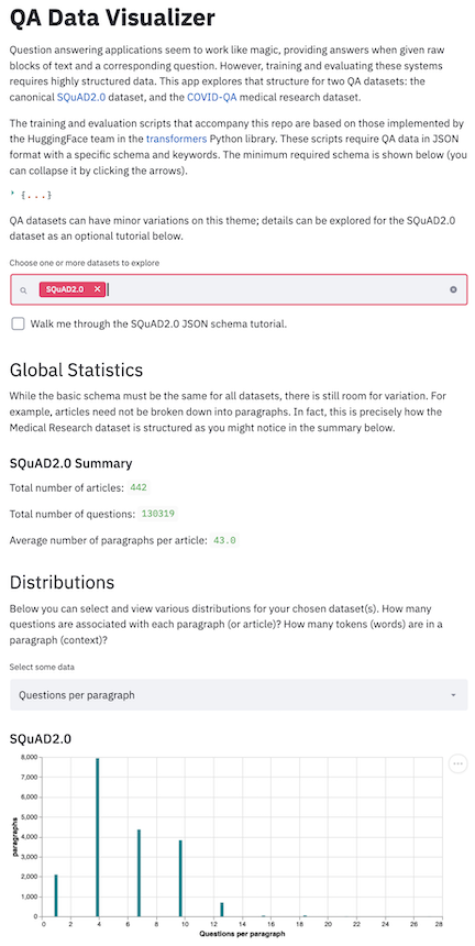 Data Visualizer interface