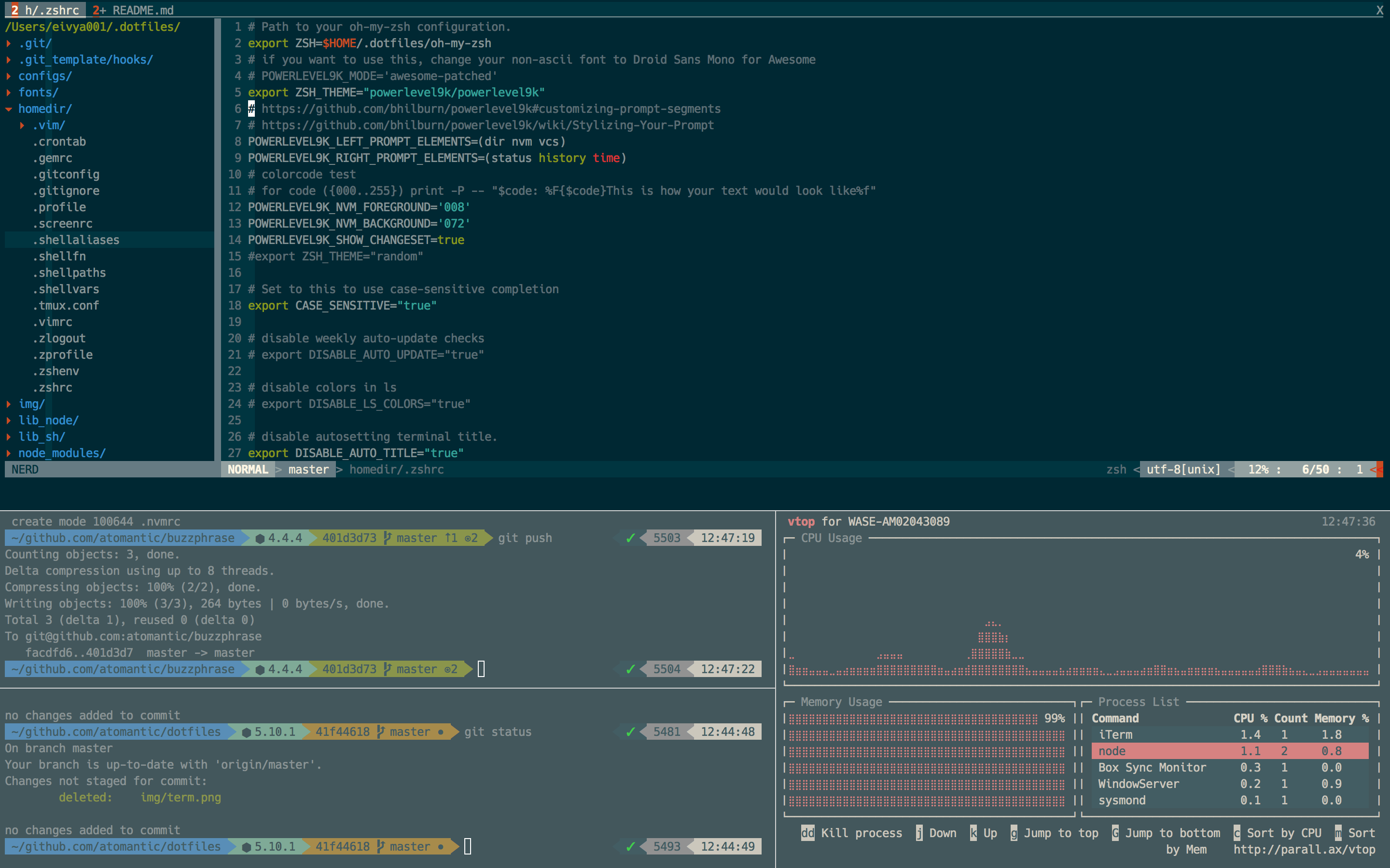 tmux iterm panes