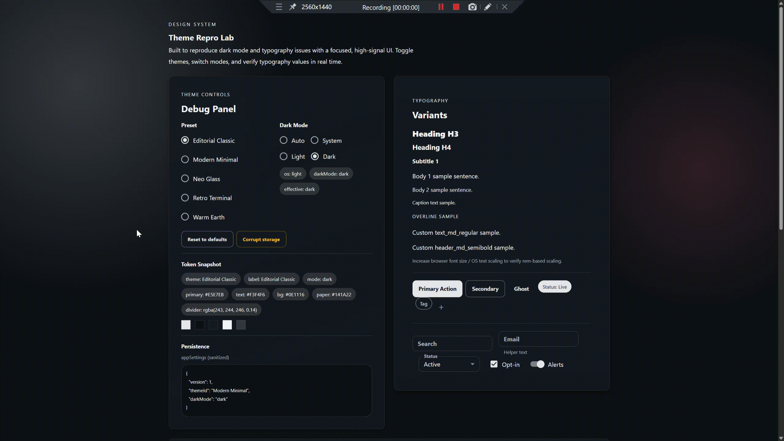 Design system preview