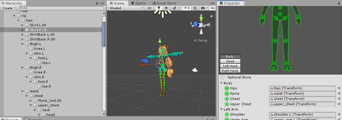 unity mechanim avatar