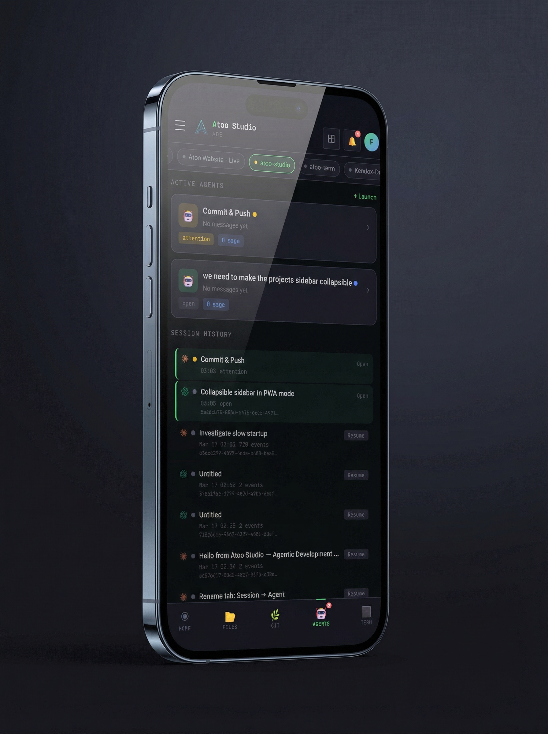 Atoo Studio on mobile