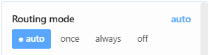 Compact Routing mode popup in Hermes Desktop