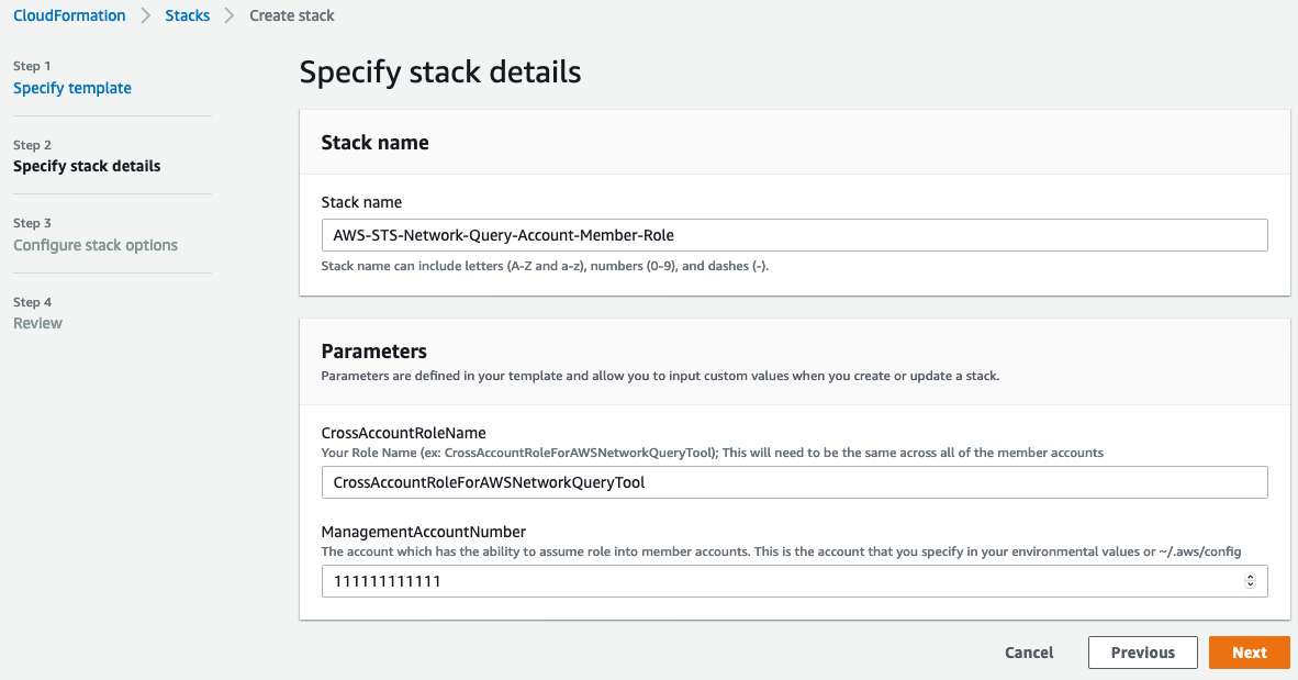 CFN Stack Details Page