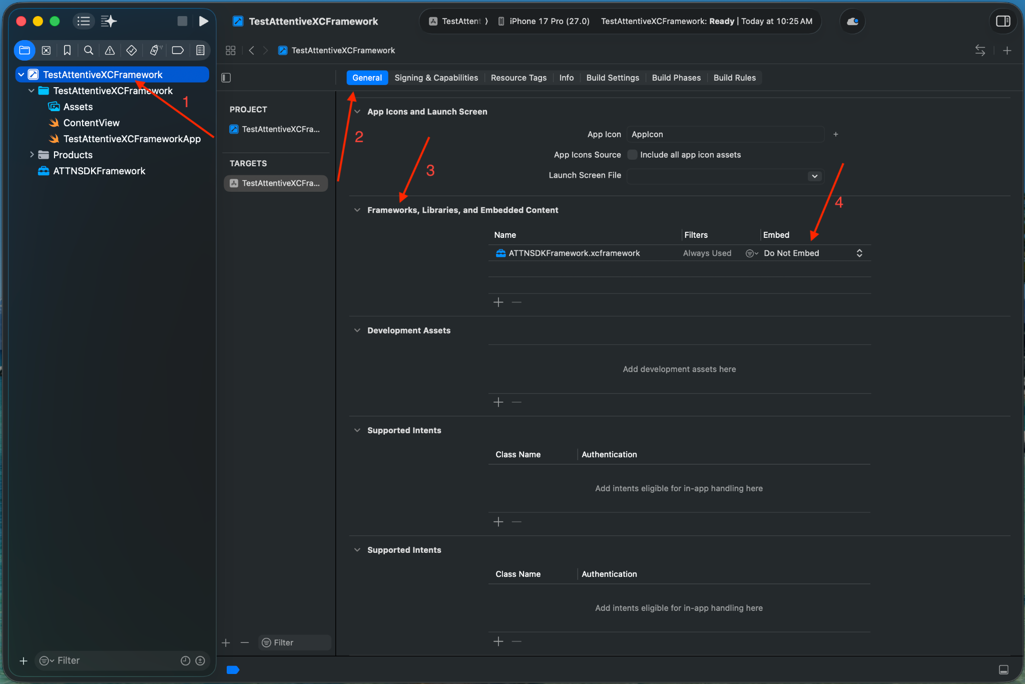 XCFramework integration Step 3