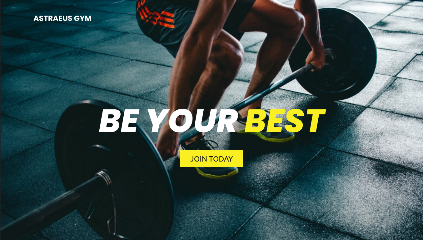 Fitness single page website template