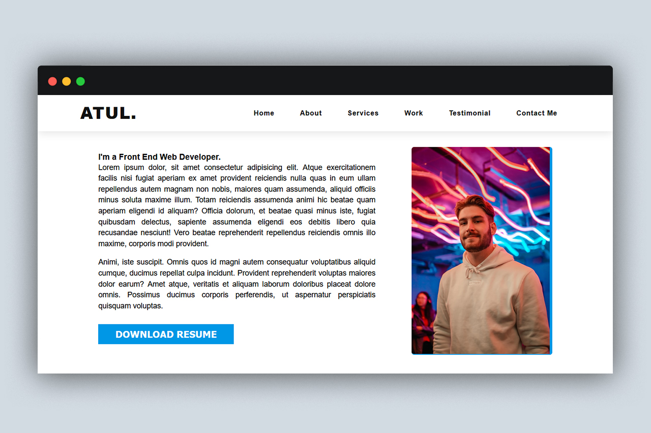 Atul - Portfolio site template