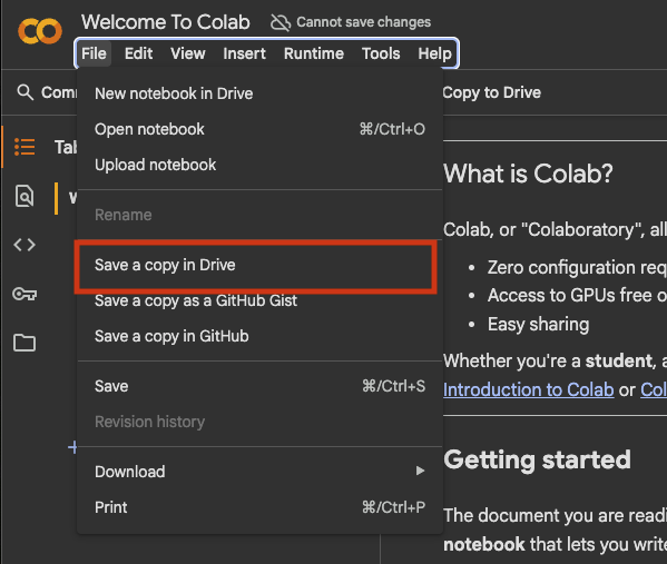 Save in Google Drive