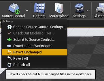 Source Control Top Menu