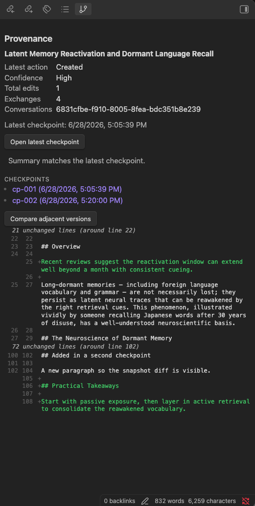 A GitHub-style snapshot diff with collapsed hunks and old and new line numbers