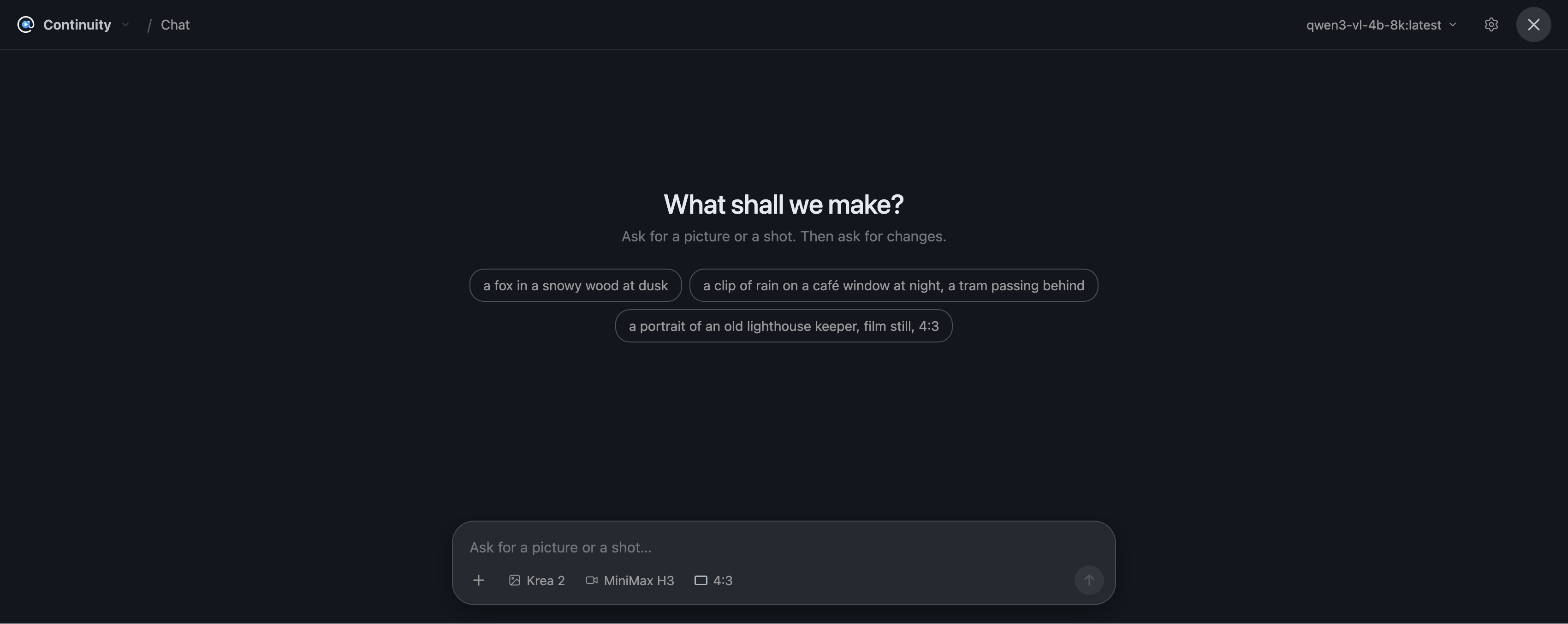 The chat room, before the first line