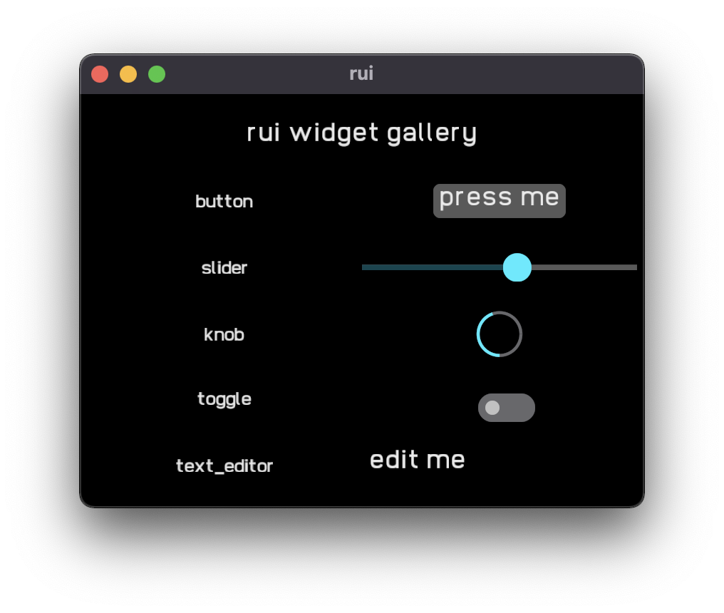 widgets gallery screenshot