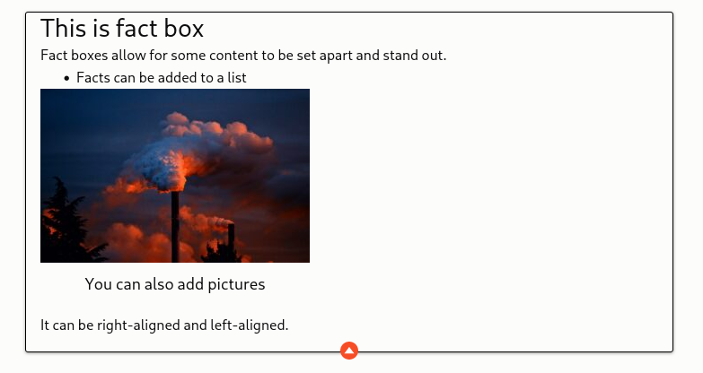 Screenshot of expanded factbox