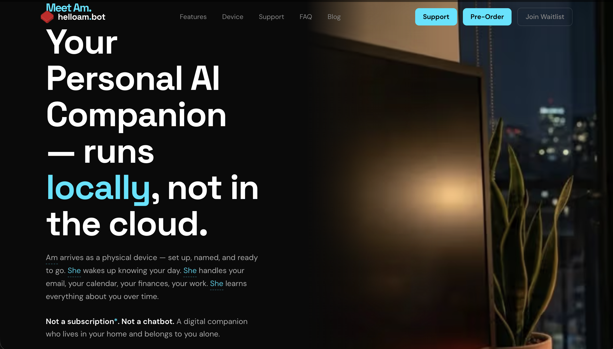 helloam.bot hero screenshot