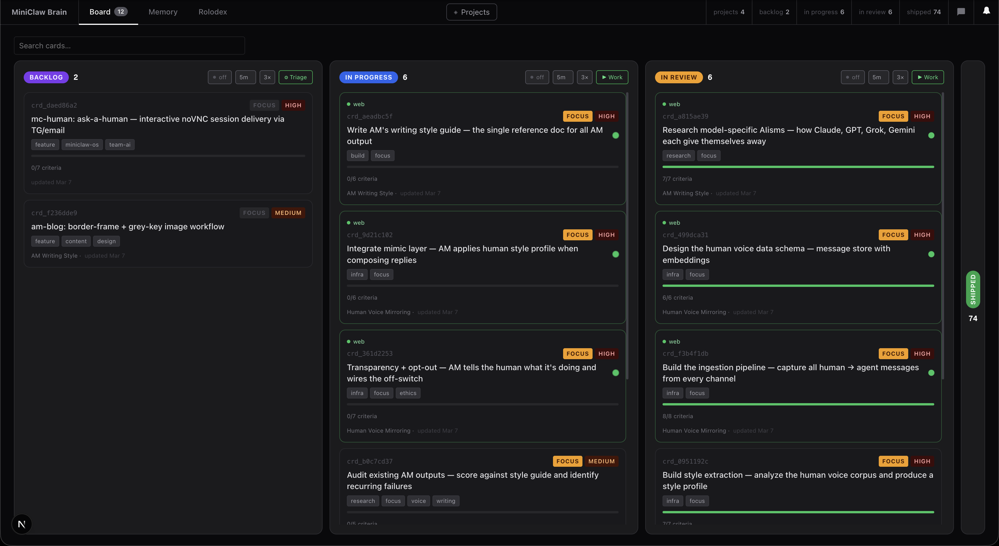 MiniClaw Brain Board