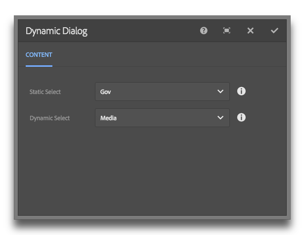 Display Dynamic Content In A Touch Ui Granite Dialog Select Field Experience Managed