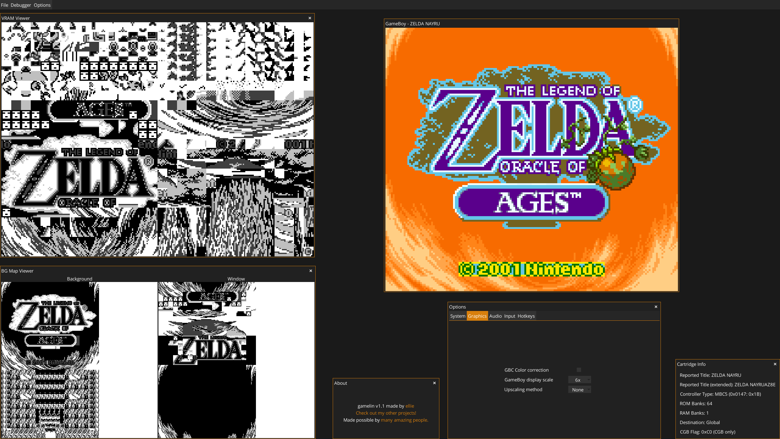 Desktop version playing Oracle of Ages