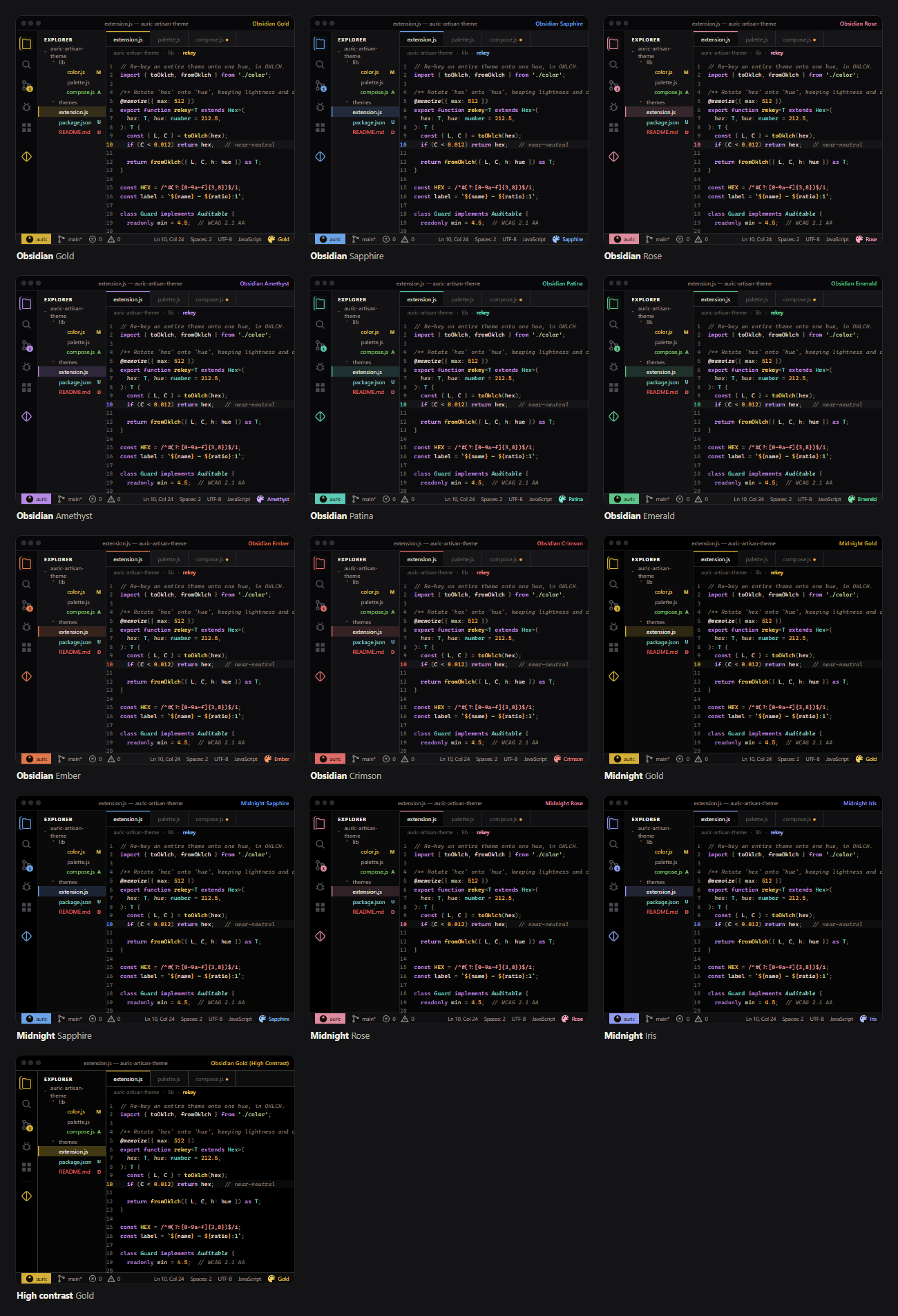 The dark variants