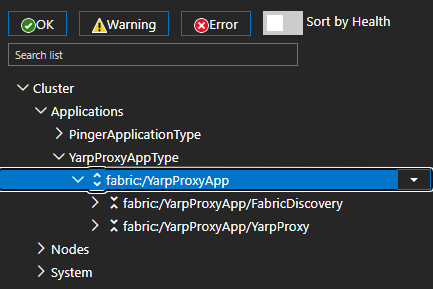 Service Fabric Explorer