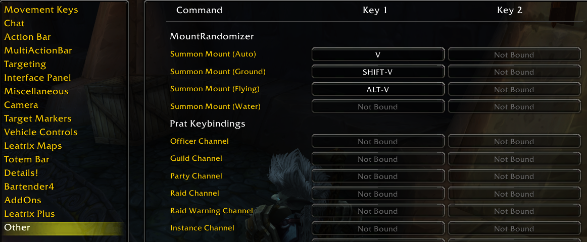 keybindings