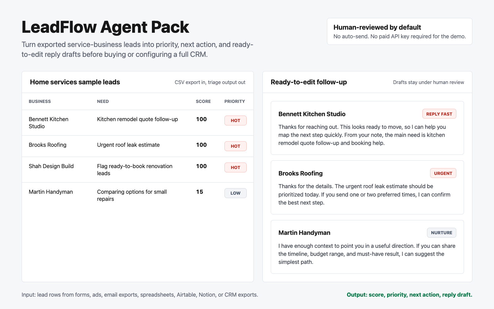 LeadFlow Agent Pack screenshot 2