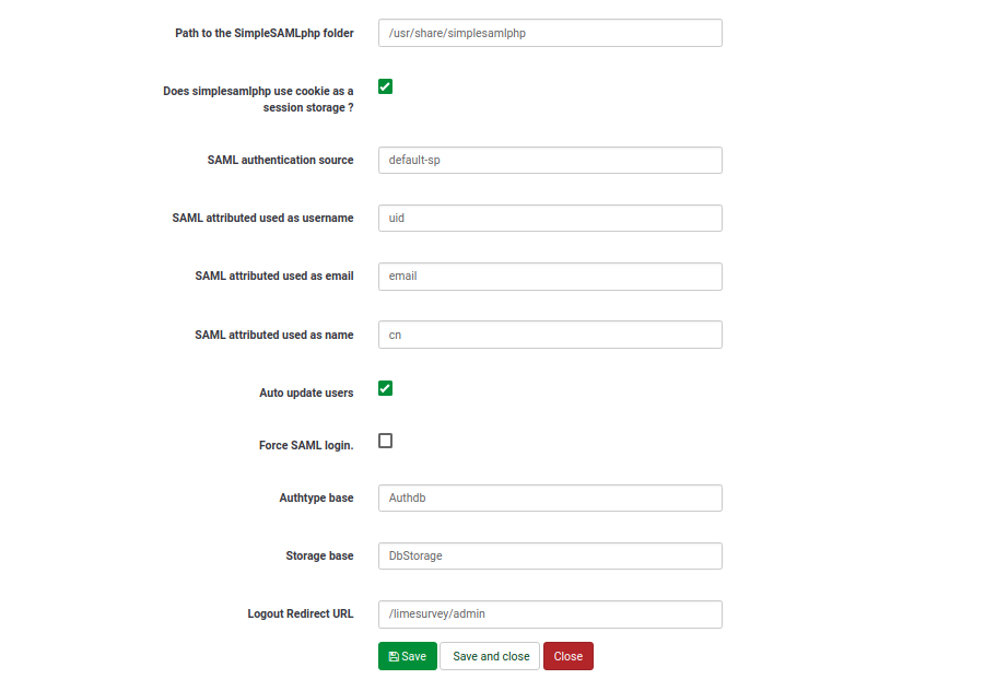 Plugin settings at plugin manager