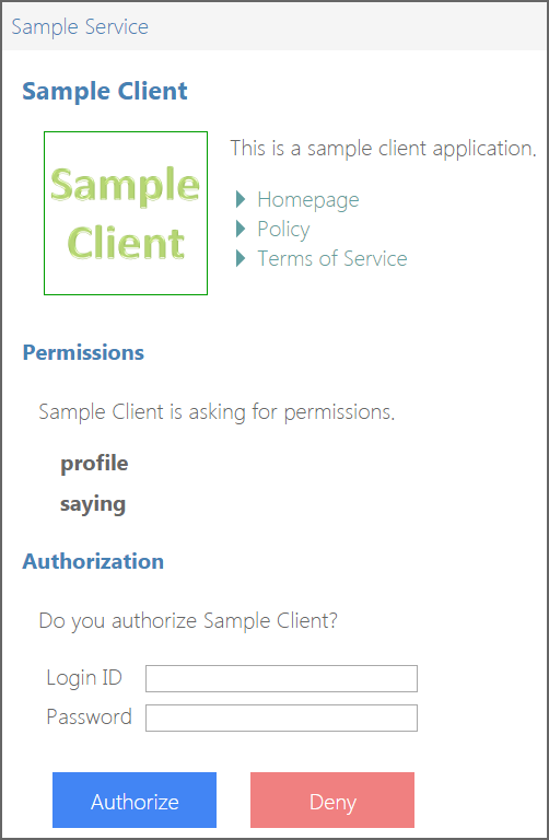 Authorization UI