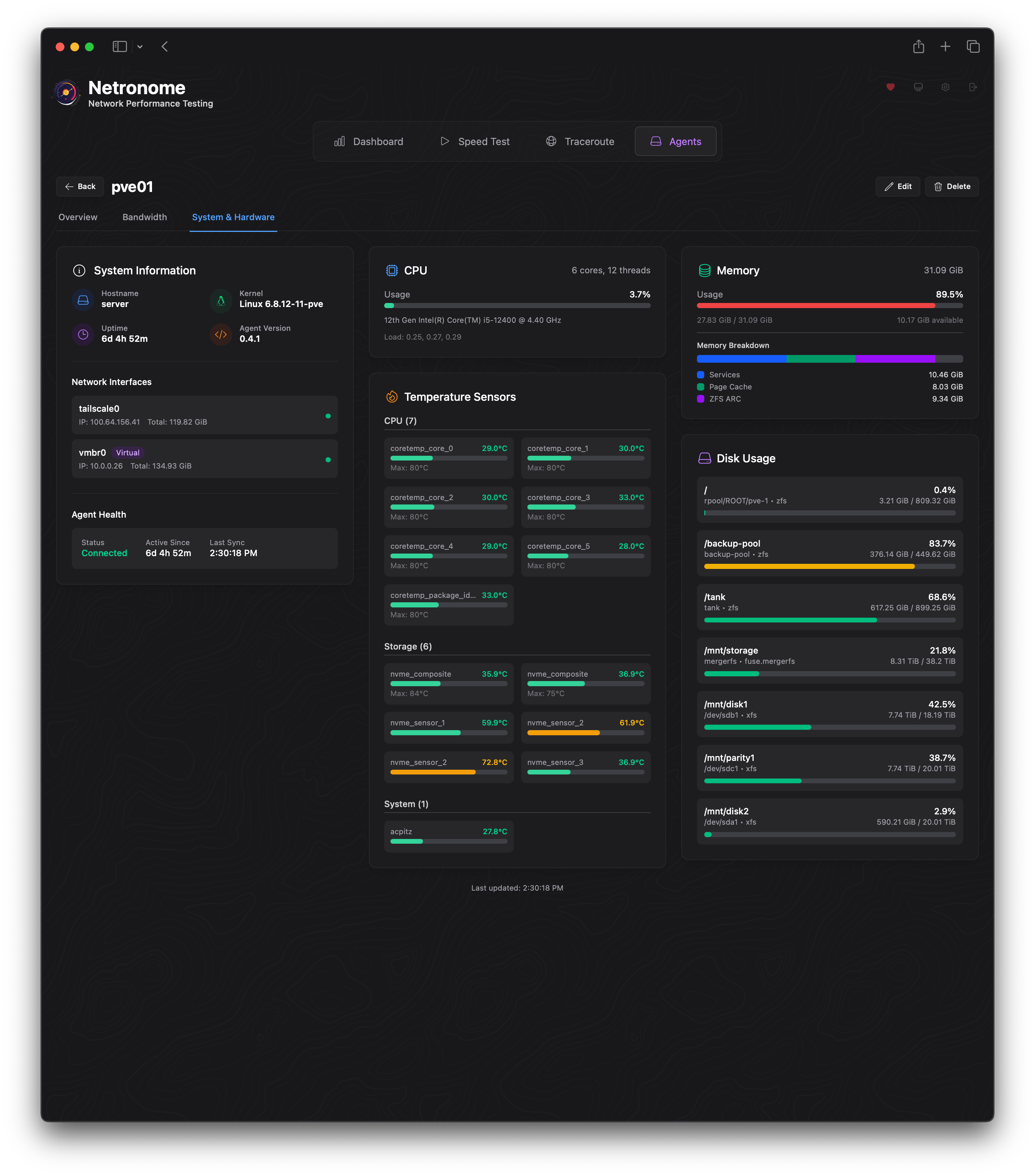 Agent System Information