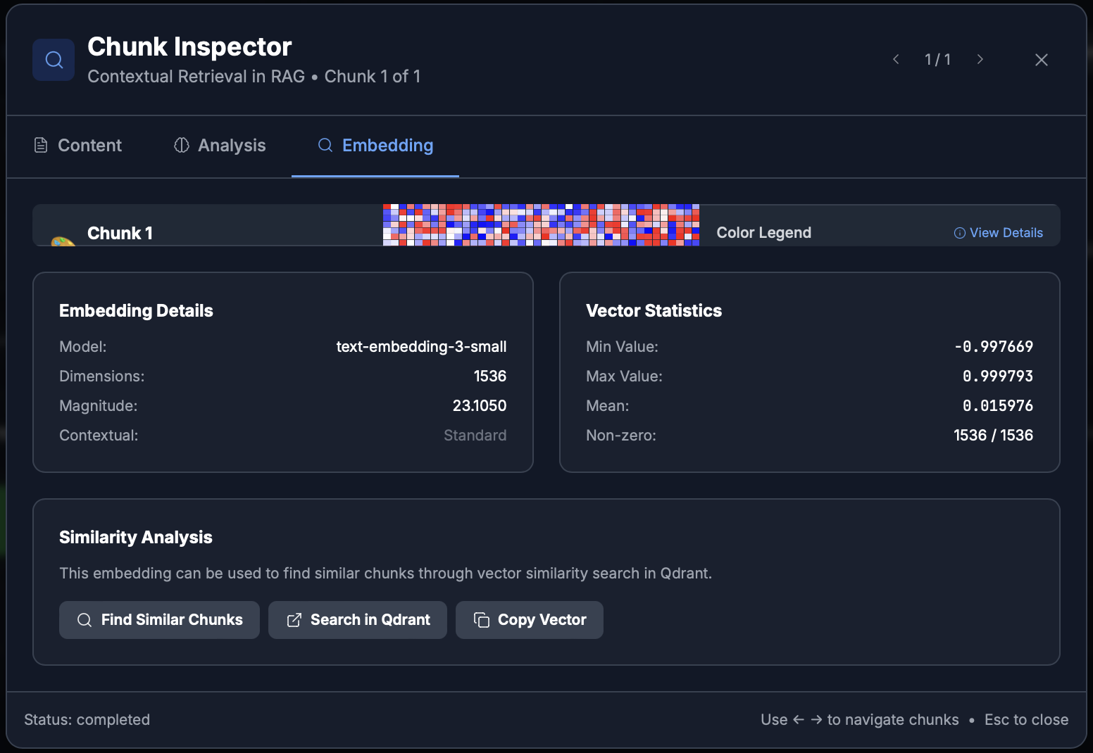 Chunk Inspector Embedding