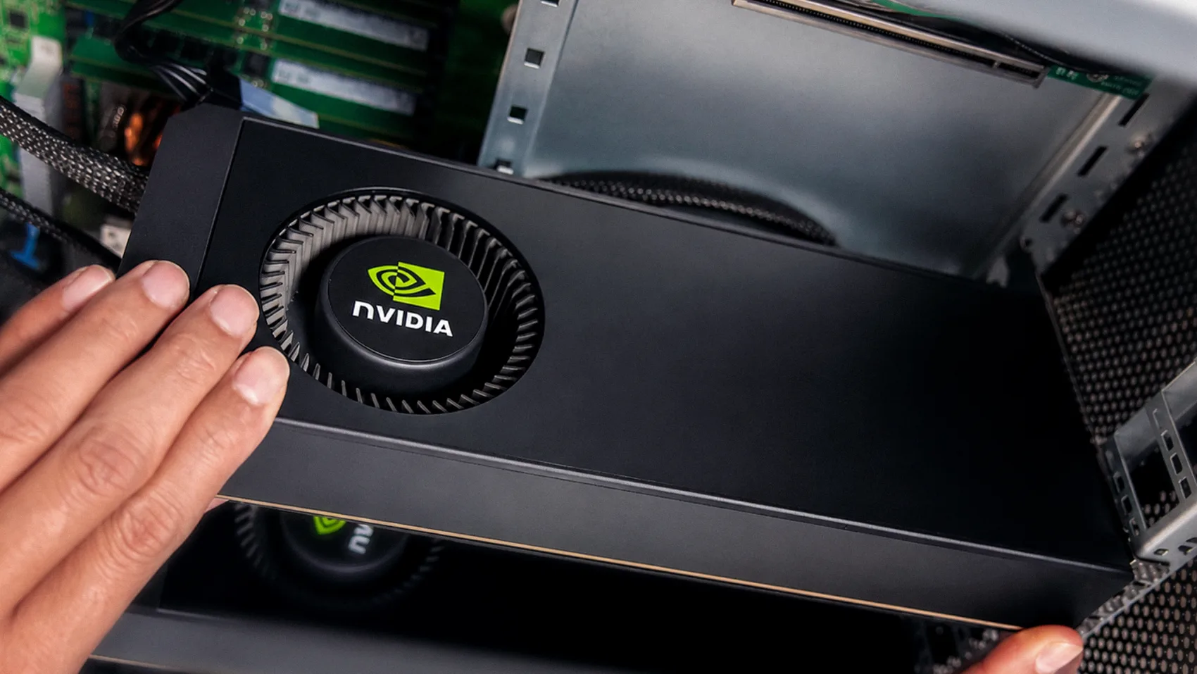 Seating an RTX 5090 into the chassis